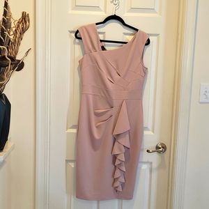 Chiccloth Rose Pink Dress Quiet Luxury Cocktail Office Wedding Office Wear Dress